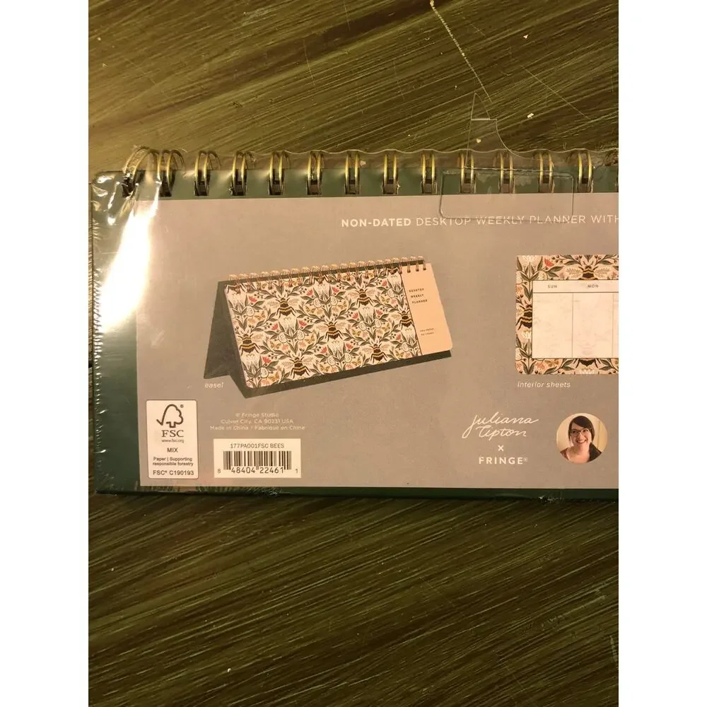 Juliana Tipton x Fringe NWT Weekly Desktop Planner Non Dated 60 Sheets
